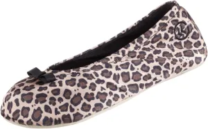 isotoner Women's Satin Ballerina Slippers with Soft Tie Bow and Suede Sole