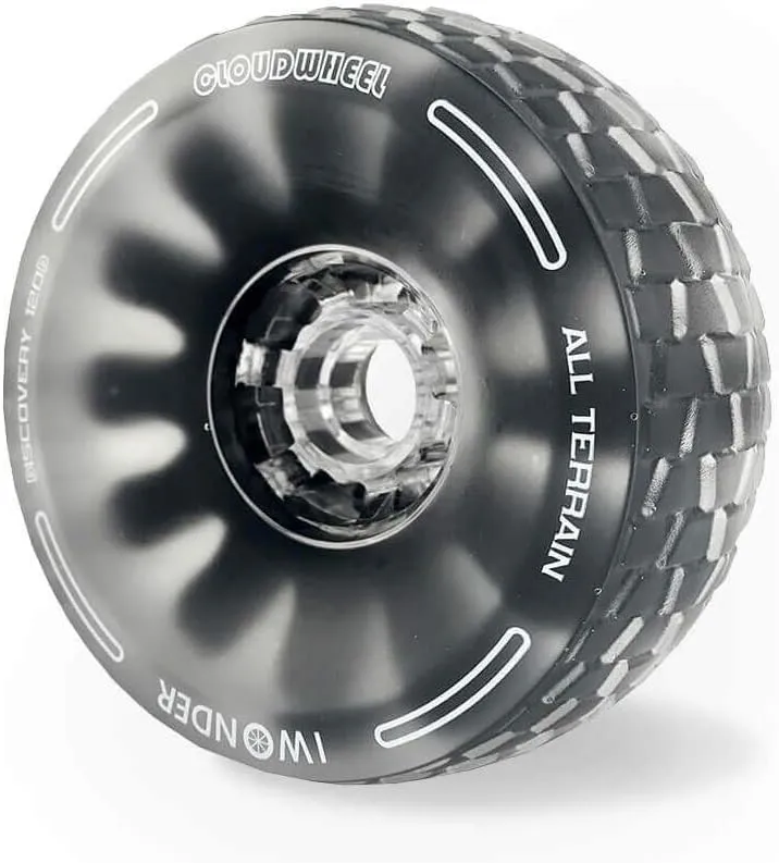 IWONDER Cloud Wheel 120mm Discovery Electric Skateboard Wheels Patented Damping Foam Core All Terrain Off Road Translucent Urethane Longboard Wheels（Not Applicable to Hub Motor