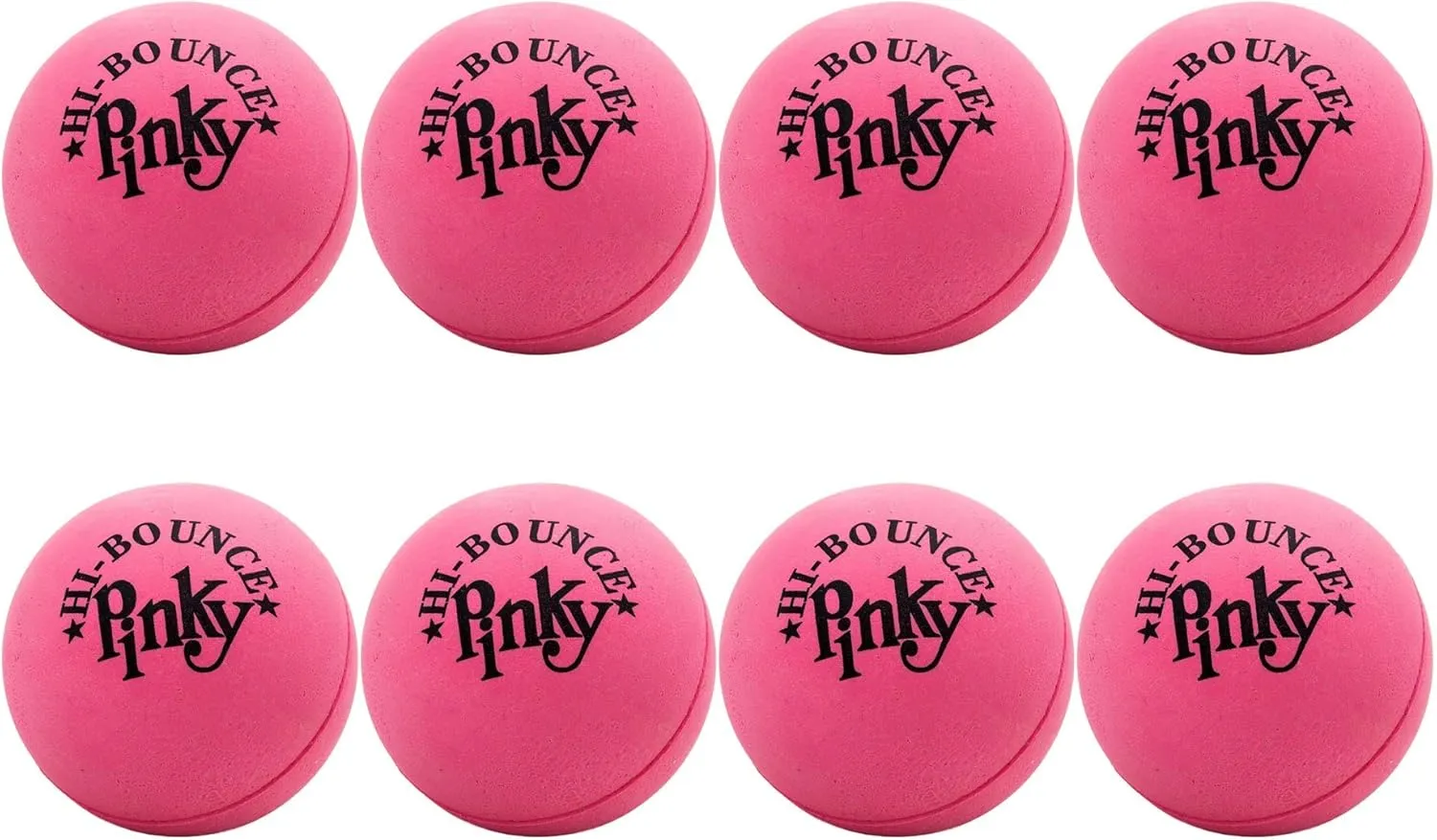 JA-RU Hi-Bounce Pinky Ball (8 Pack) Rubber-Handball Bouncy Balls for Kids. Small Stress Ball. Indoor and Outdoor Sport Party Favors. Bouncing Throwing Play Therapy. 976-8A