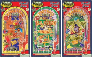 JA-RU Mini Pinball Game (3 Units) Handheld Sports Themed Arcade Toy for Kids. Classic Old School Vintage Travel Items. Bulk Party Favors & Stocking Stuffers. 210-3s