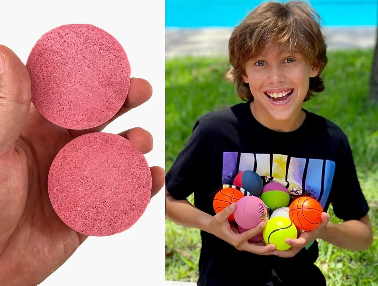 JA-RU Super Bounce Pinky Ball (4 Bouncy Balls) Outdoor Games & Indoor Playground Kids Toys. Massage Therapy Stress Balls. Sports Party Favors & Carnival Prizes in Bulk. 976-4A