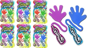 JA-RU Super Stretchy Sticky Hand Fidget Toy (6 Pack, 12 Sticky Hands) Sticky Slap Hand for Kids & Adults. Bulk Party Favors Goodie Bag Birthday Gifts Easter Basket Stuffers Classroom Prizes. 315-6p