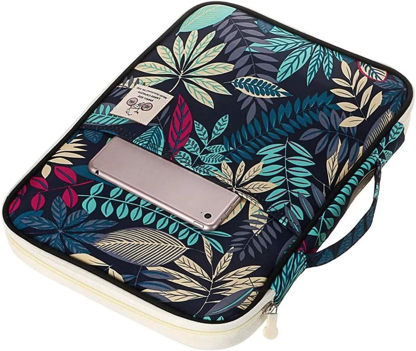 JAKAGO Travel Portfolio Organizer Waterproof A4 Document Bag Multifunctional Travel Note Pouch Zippered Case for Notebook, Ipad, Journals, Sketch Books (Dark Blue)