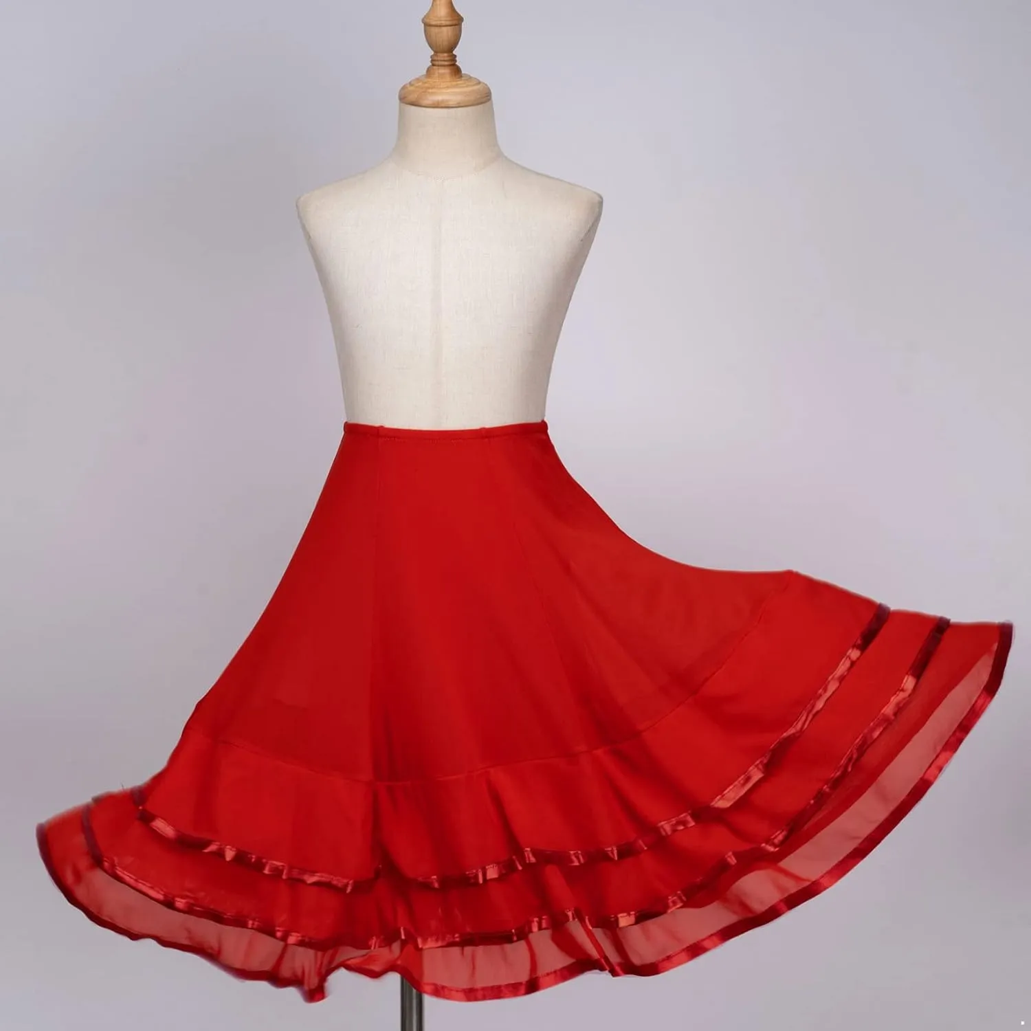 JanJean Kids Girls Ballet RAD Character Skirt Lyrical Liturgical Praise Ballerina Dancewear Vintage Full Circle Long Skirt