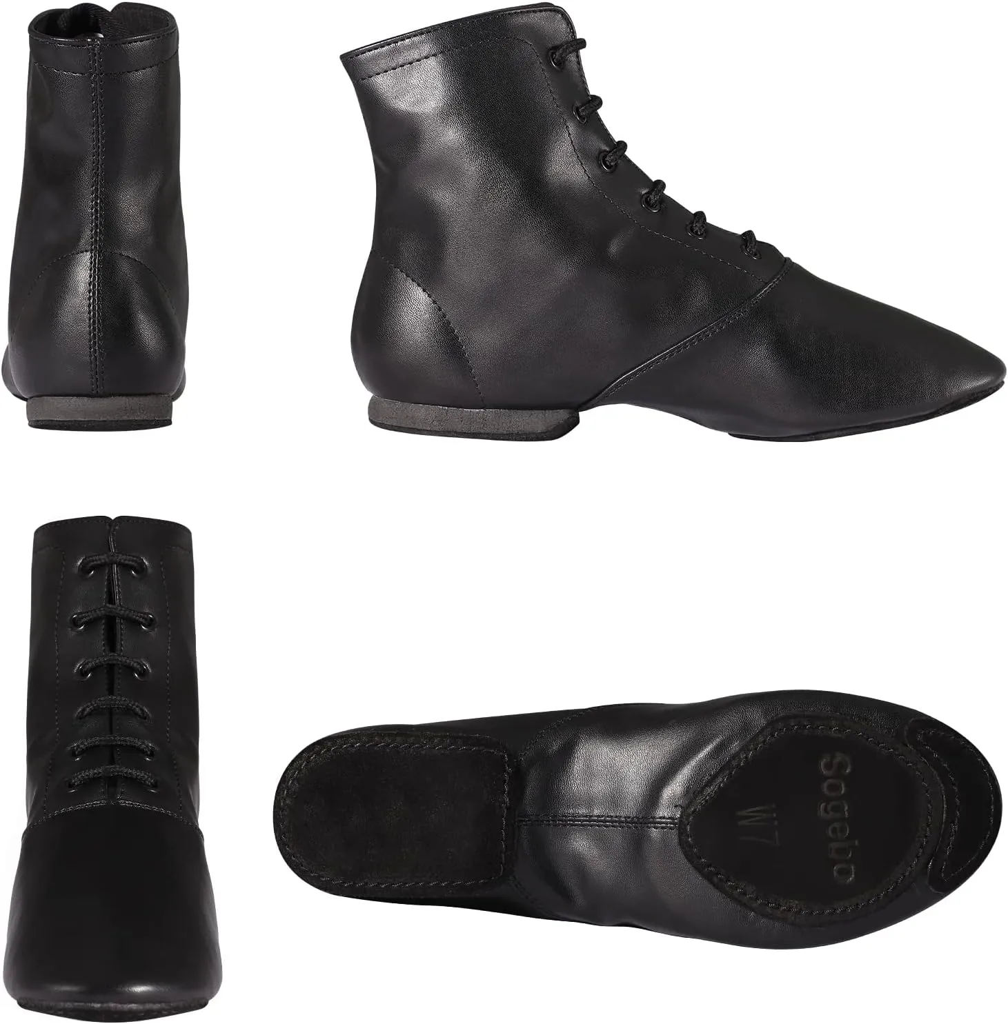Jazz Dance Boots Split Sole for Women and Men's Leather Dancing Shoes