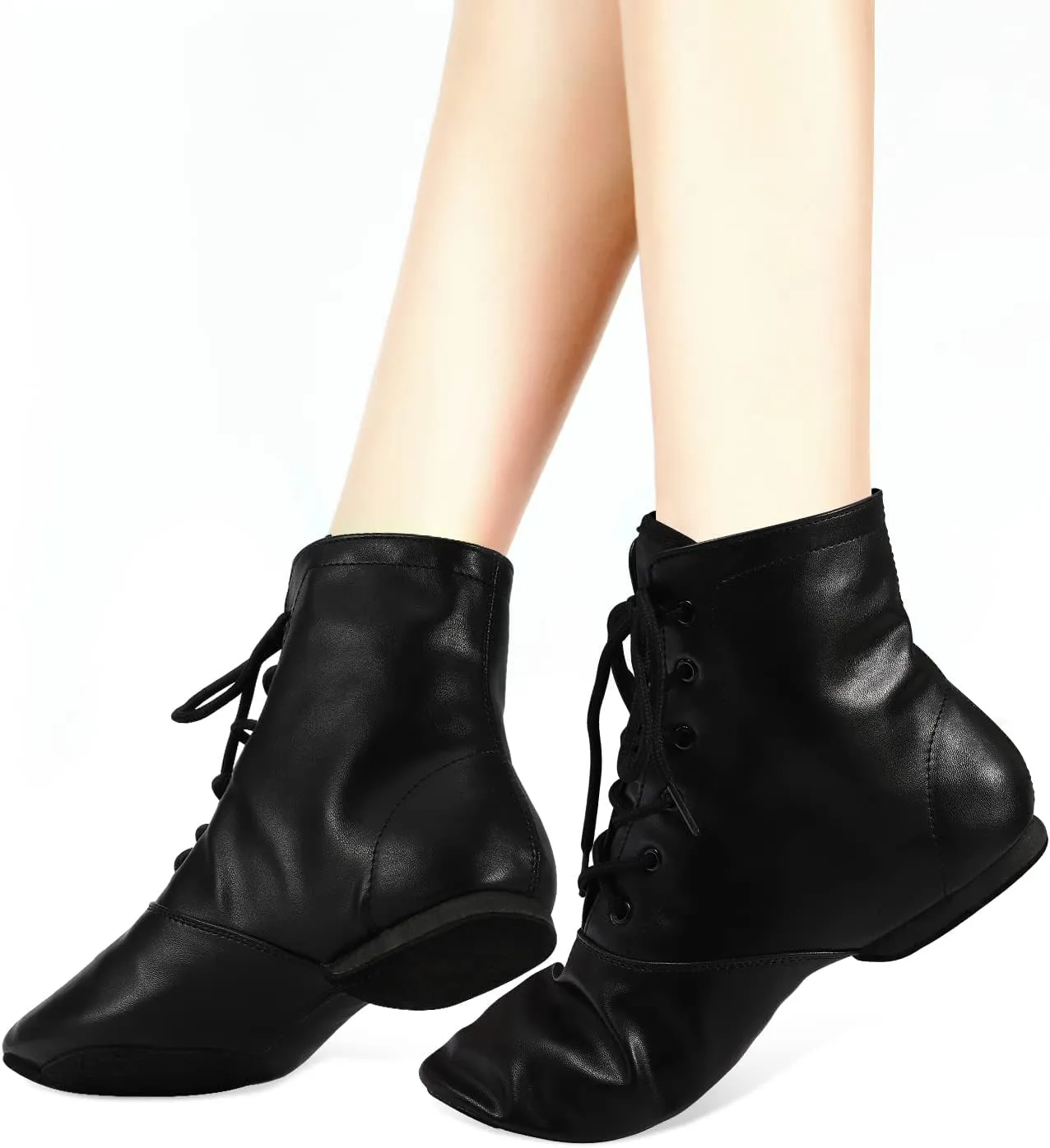 Jazz Dance Boots Split Sole for Women and Men's Leather Dancing Shoes