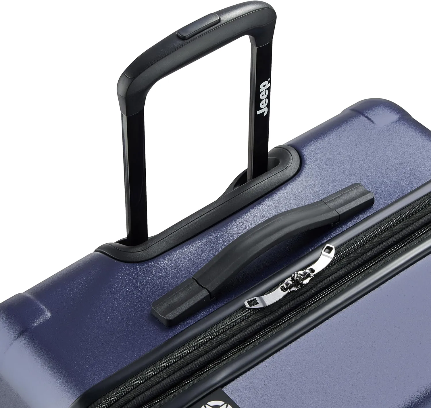 Jeep JH004C Hardside Expandable Luggage with Spinner Wheels, Peacoat Navy, Checked-Large 28 Inch