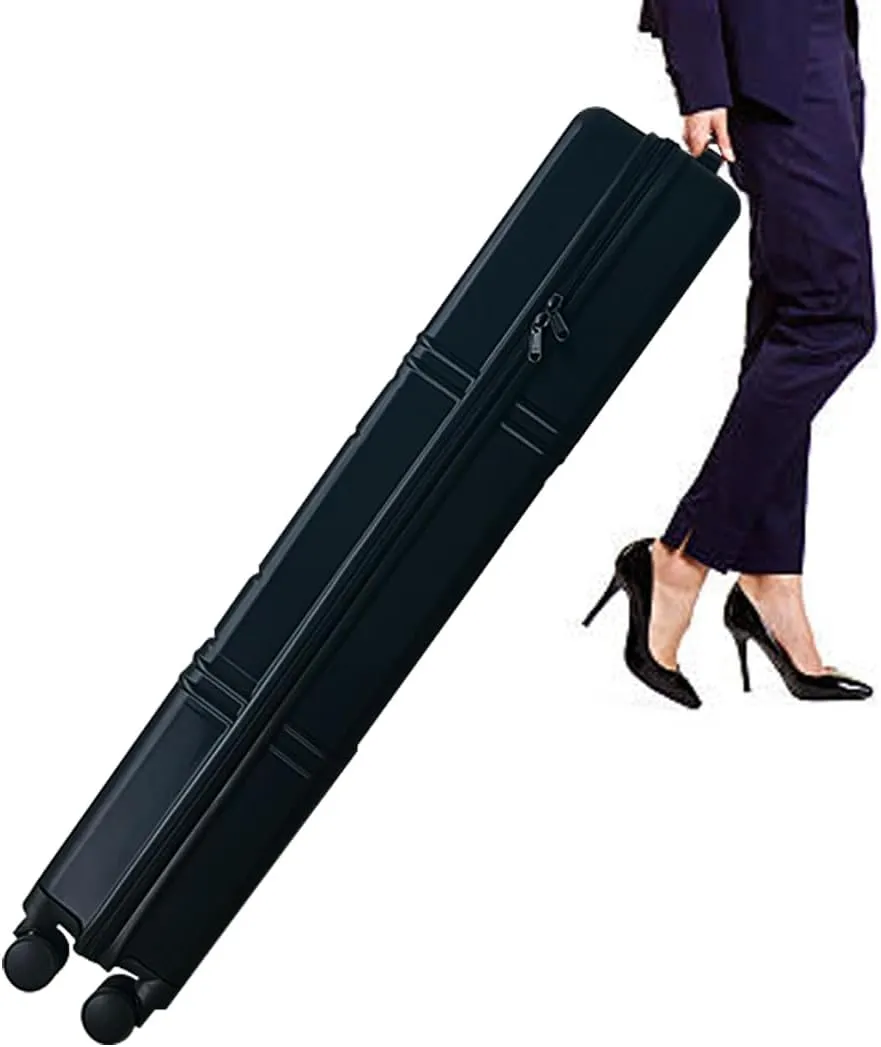 JUST 4 SIGNS Trade Show Shipping Case 39" Lx10 Wx8 H for Roll Up Banner Stands with Handles and Shoulder Strap Travel Wheeled Case