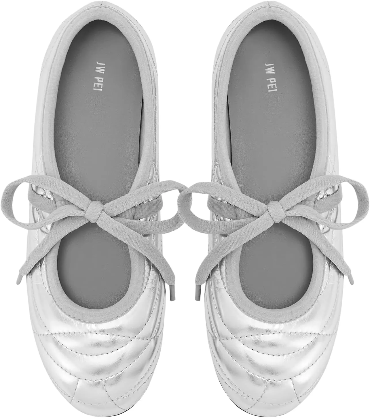 JW PEI Women's Erika Topstitching lace-up Ballet Flats