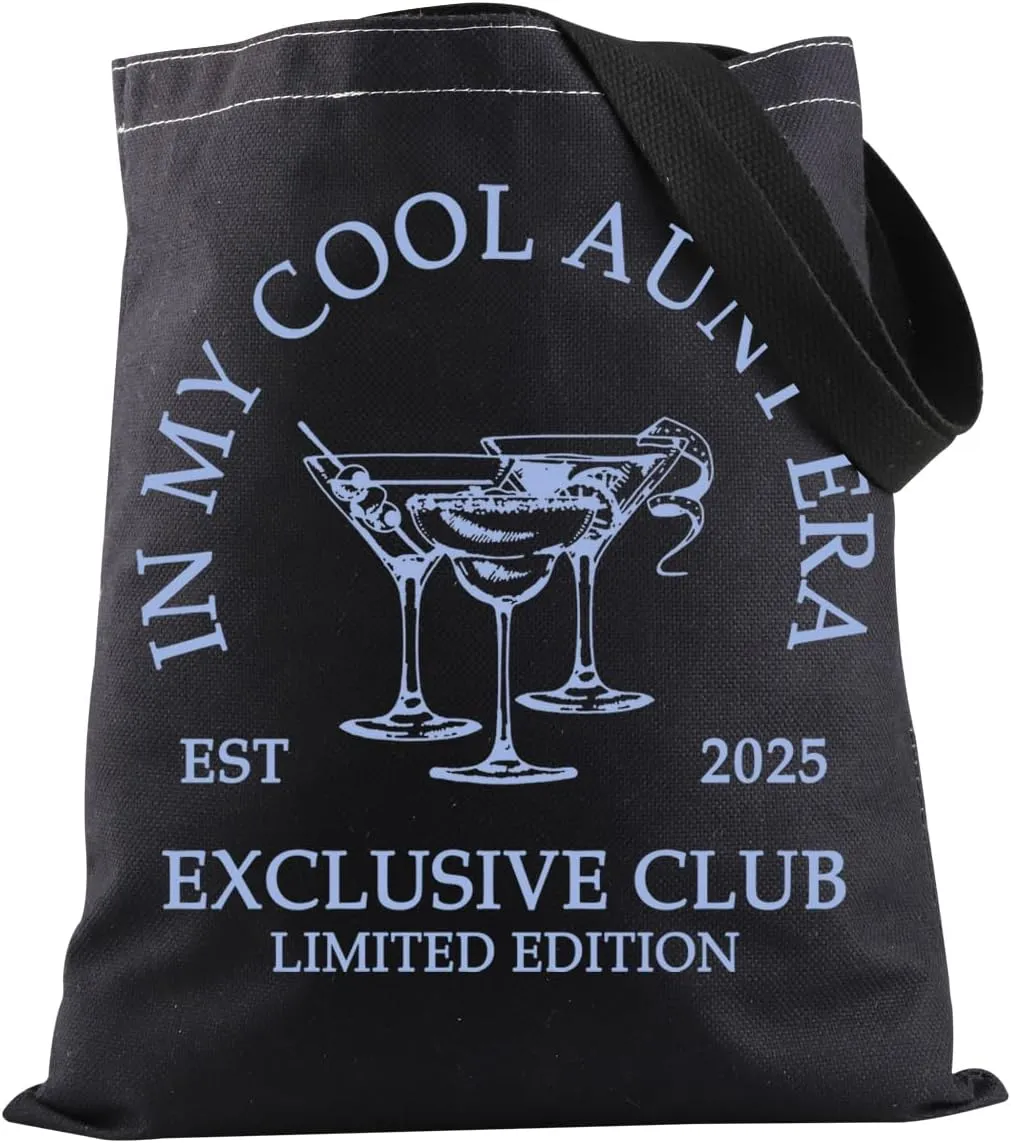JXGZSO Cool Aunt Shoulder Bag In My Cool Aunt Era Tote Bag Cool Aunts Club Future Aunt Gift Pregnancy Announcement Gift