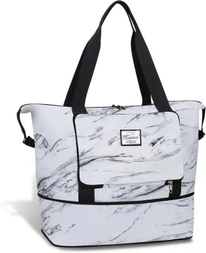 KAMO Travel Duffle Bag Expandable Weekender Overnight Bag With Wet Pocket, Foldable Tote Bag with Multiple Pockets Sports Gym Bag for Travel Yoga