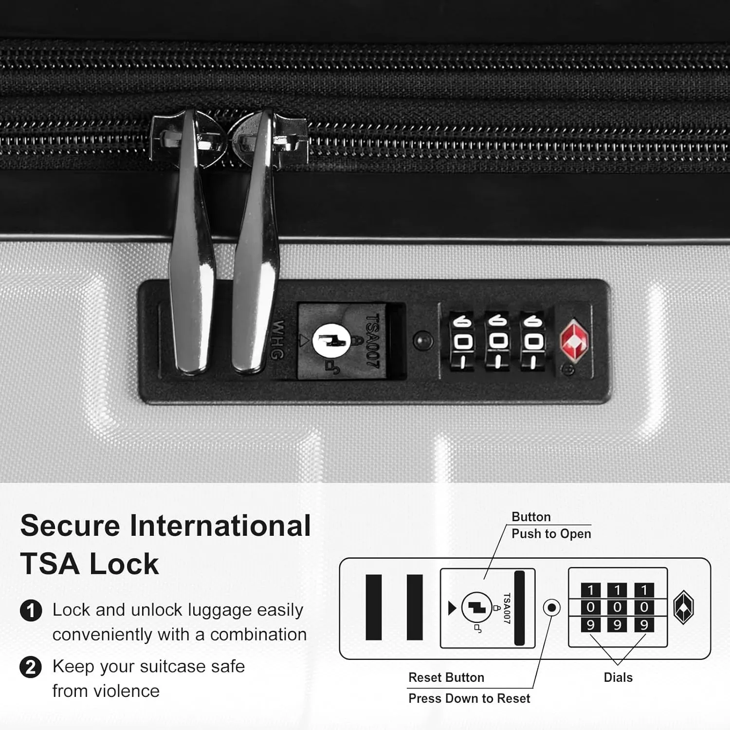 Karl home 20in Carry On Luggage Airline Approved Expandable Lightweight Hard Shell Suitcases with Wheels Built-In TSA Luggage Bag for Business/Travel Sliver