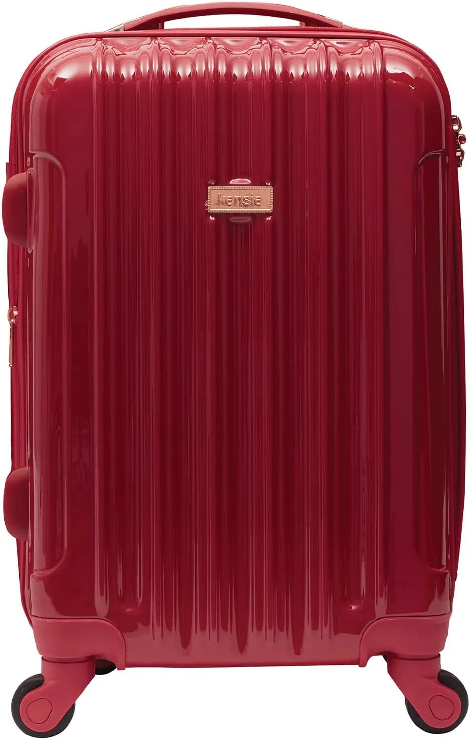 kensie Women's Alma Hardside Spinner Luggage, Expandable, Japanese Carmine Red, Carry-On 20-Inch