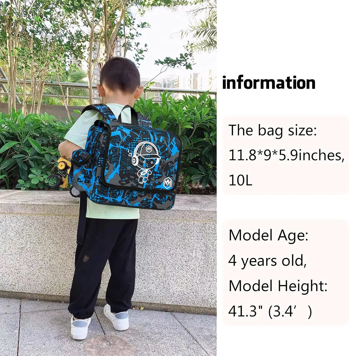 Kids Backpack for Boys Girls Preschool Bookbags 3D Cartoon Daycare Toddler Bags
