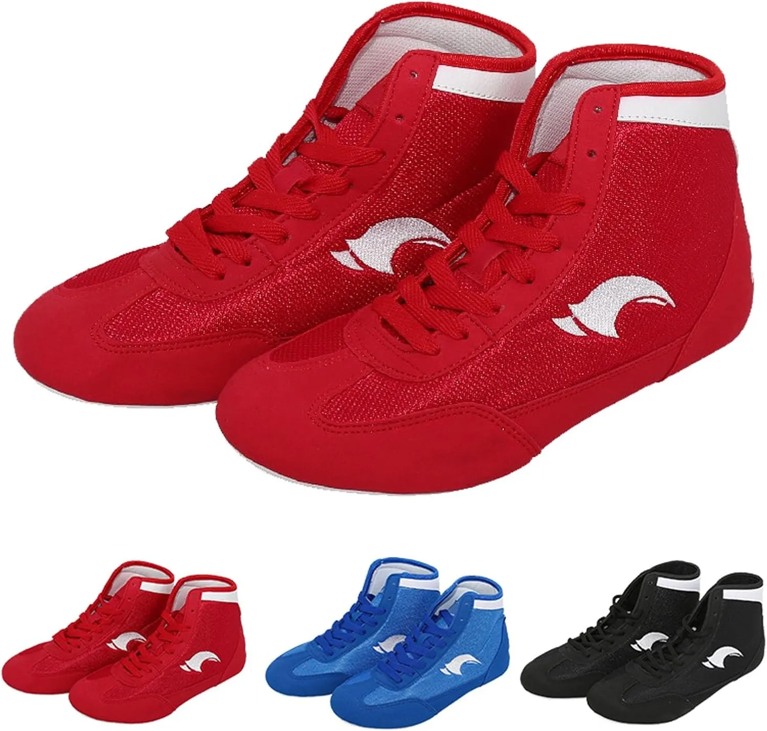 Kids School Wrestling Shoes Boys Girls Boxing Shoes Fitness Sneakers High Top Wrestling Training Shoes Boots Anti Slip