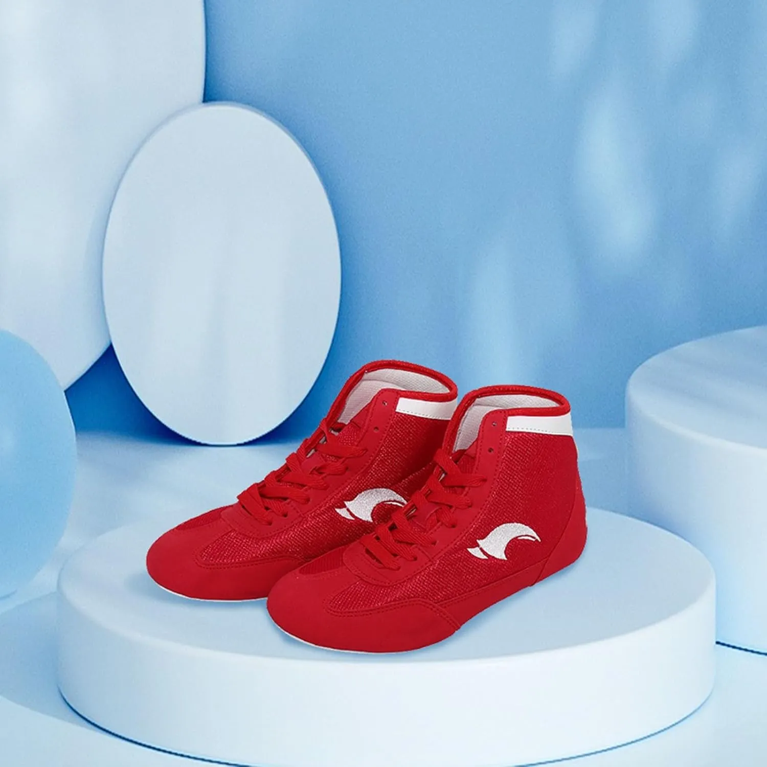 Kids School Wrestling Shoes Boys Girls Boxing Shoes Fitness Sneakers High Top Wrestling Training Shoes Boots Anti Slip