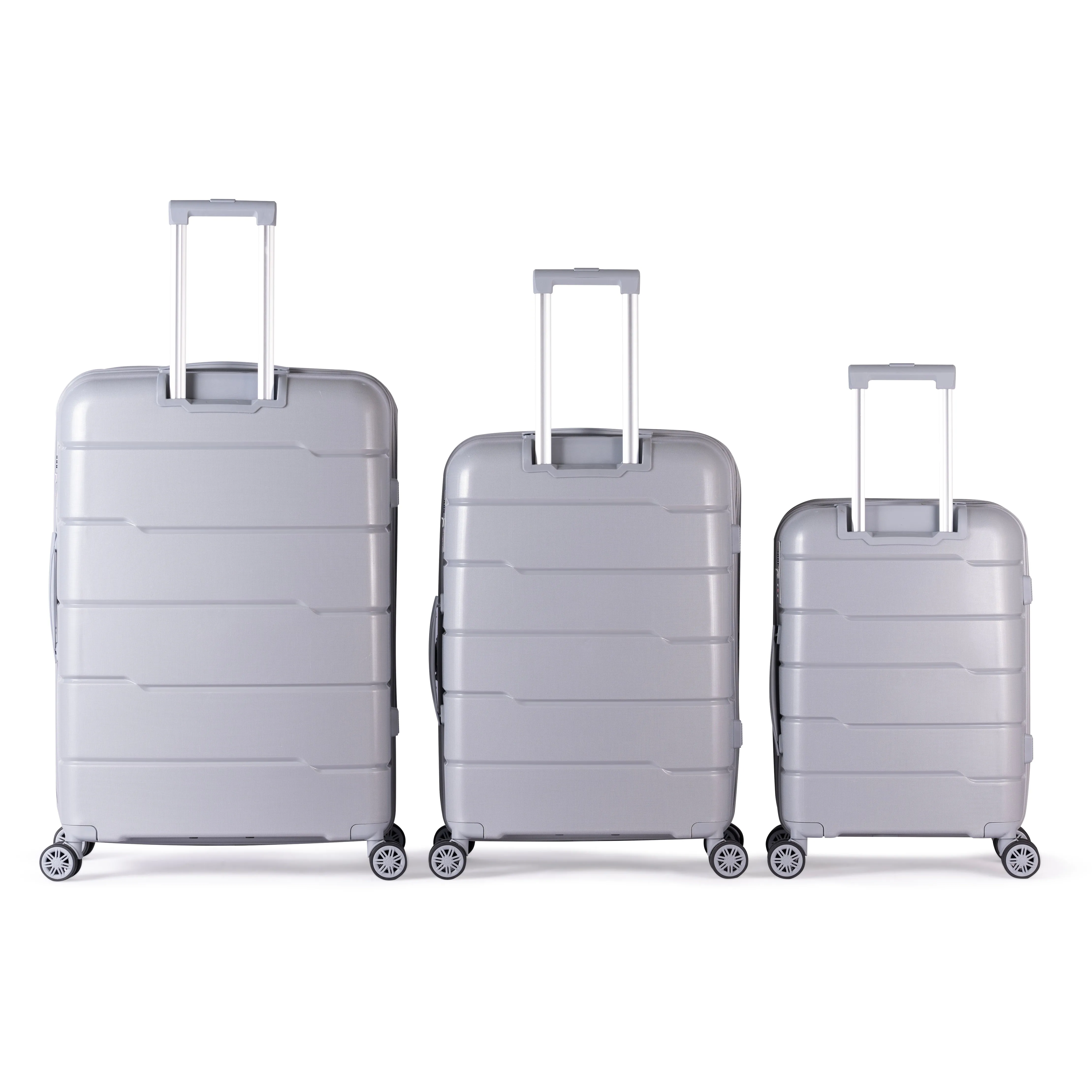 KILIMANJARO - Complete Luggage Set 3 Piece -UNBREAKABLE PP(Silver)