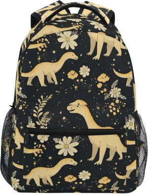 KLL Fun Backpack for Unisex Adult Fashion Stylish Travel Bags with Chest Strap for College Work Cartoon Dino