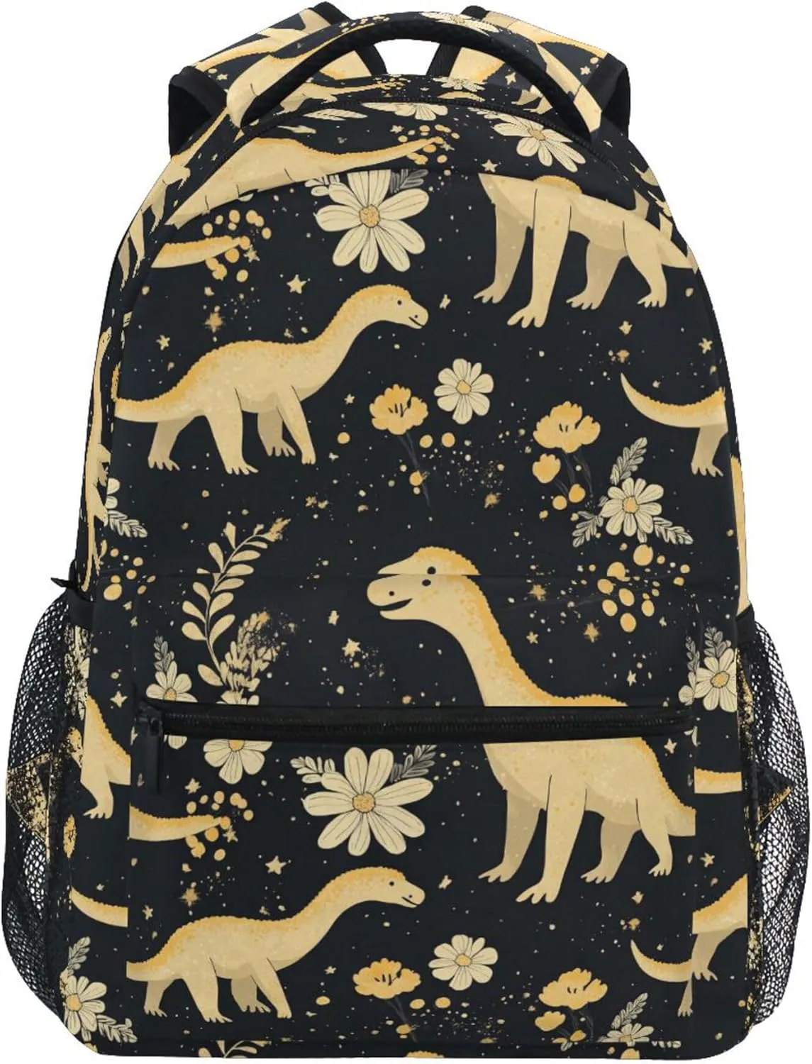 KLL Fun Backpack for Unisex Adult Fashion Stylish Travel Bags with Chest Strap for College Work Cartoon Dino