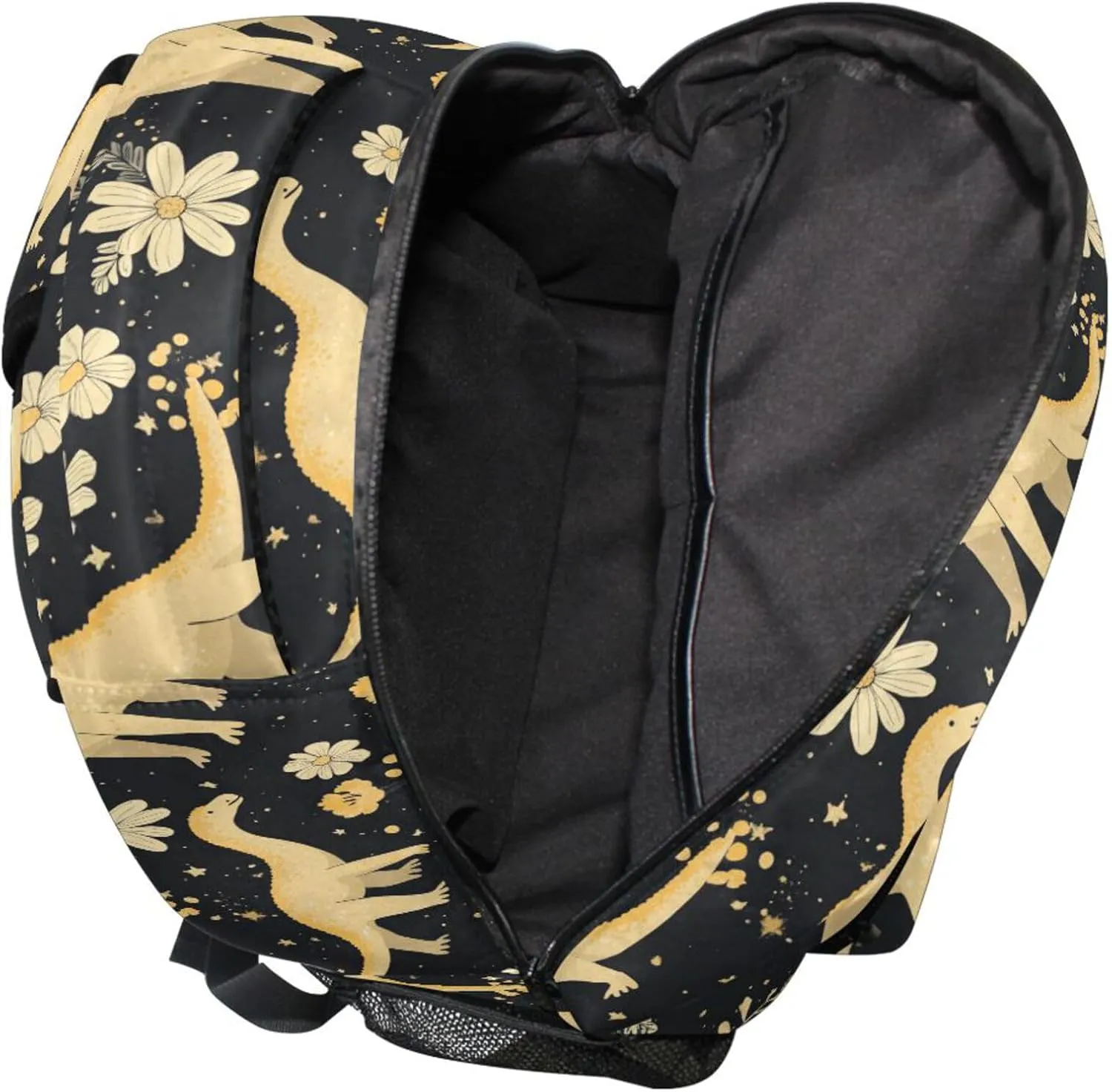 KLL Fun Backpack for Unisex Adult Fashion Stylish Travel Bags with Chest Strap for College Work Cartoon Dino