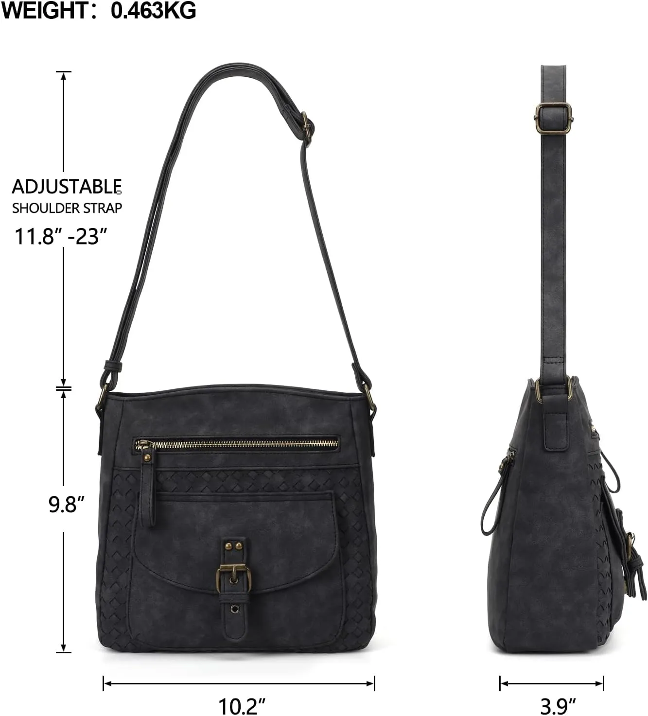 KouLi Buir Crossbody Purses for Women - PU Leather Shoulder Handbags Sling Bag Crossboby Bags Medium Multi Pockets