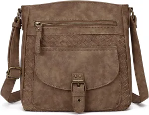 KouLi Buir Crossbody Purses for Women - PU Leather Shoulder Handbags Sling Bag Crossboby Bags Medium Multi Pockets
