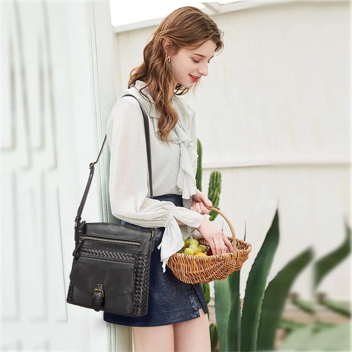 KouLi Buir Crossbody Purses for Women - PU Leather Shoulder Handbags Sling Bag Crossboby Bags Medium Multi Pockets
