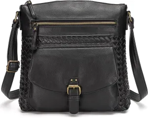 KouLi Buir Crossbody Purses for Women - PU Leather Shoulder Handbags Sling Bag Crossboby Bags Medium Multi Pockets