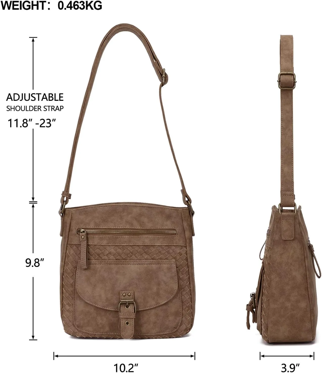 KouLi Buir Crossbody Purses for Women - PU Leather Shoulder Handbags Sling Bag Crossboby Bags Medium Multi Pockets
