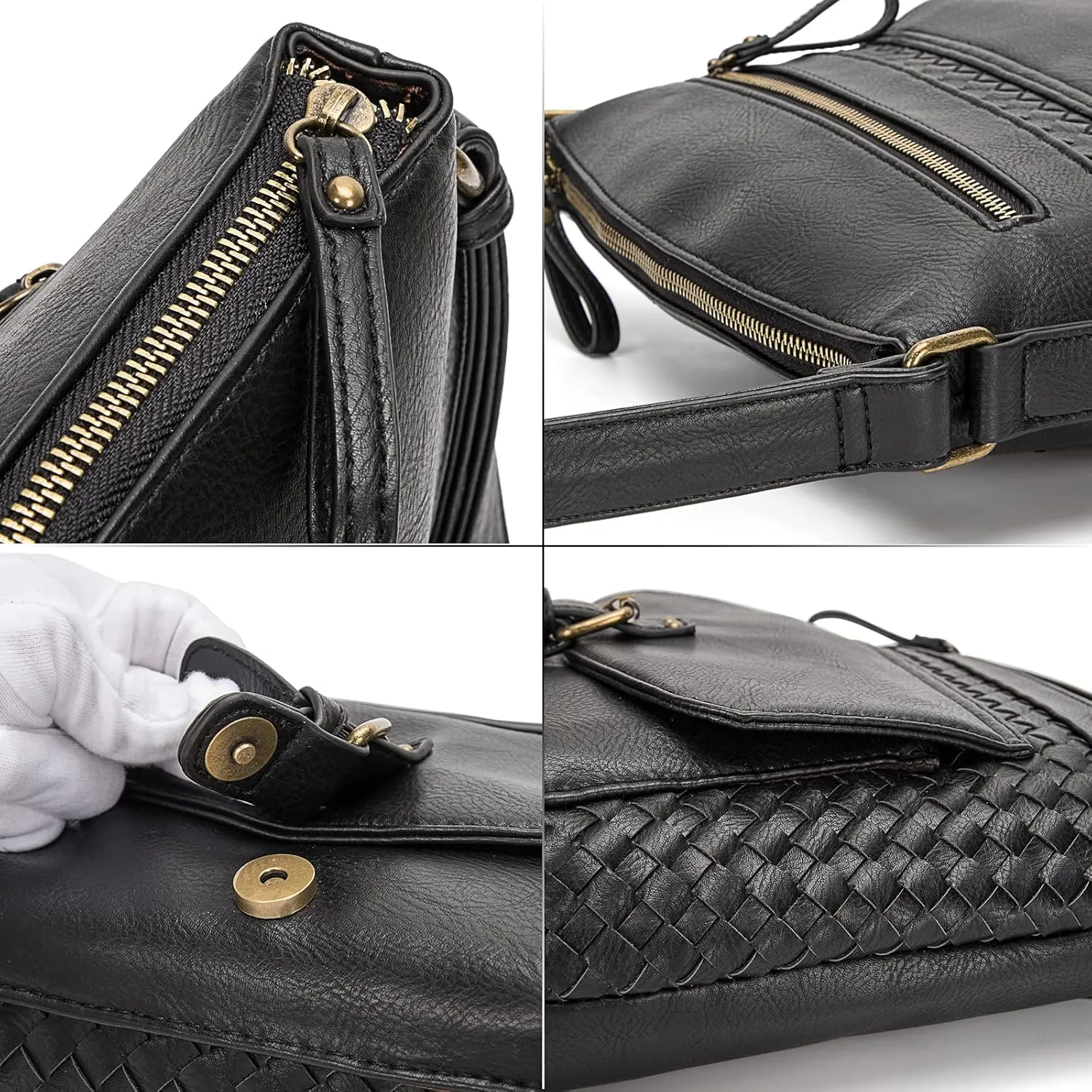KouLi Buir Crossbody Purses for Women - PU Leather Shoulder Handbags Sling Bag Crossboby Bags Medium Multi Pockets