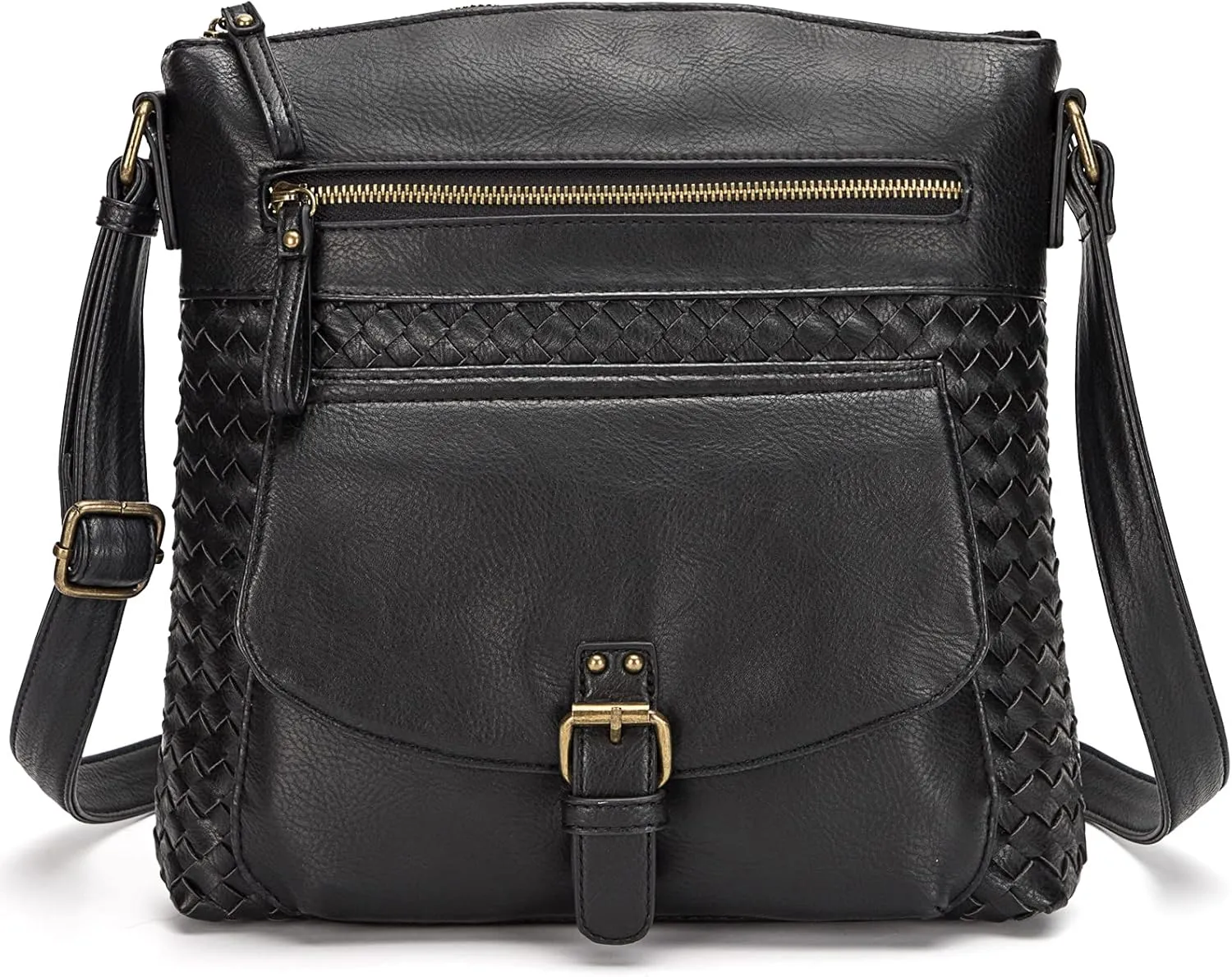 KouLi Buir Crossbody Purses for Women - PU Leather Shoulder Handbags Sling Bag Crossboby Bags Medium Multi Pockets