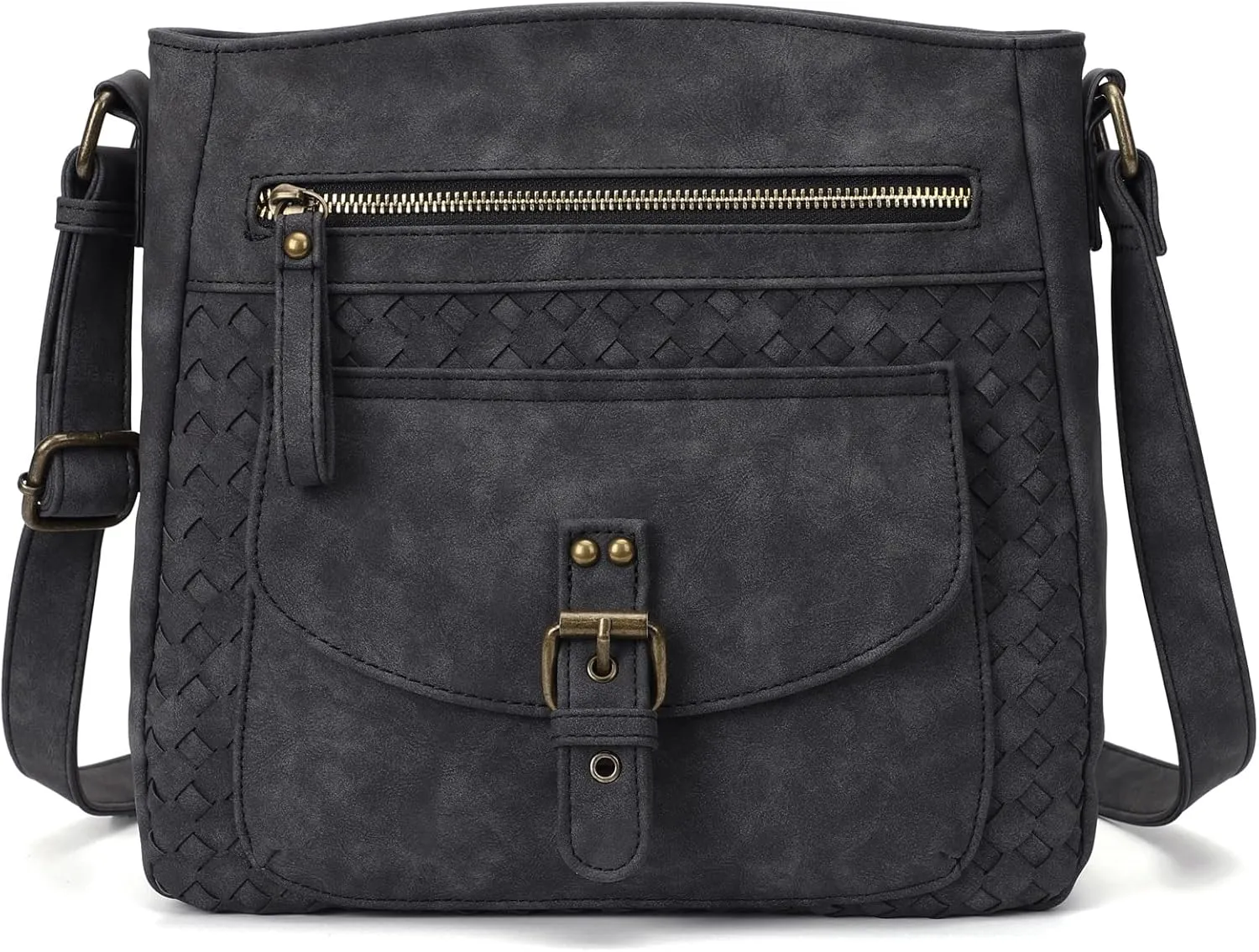 KouLi Buir Crossbody Purses for Women - PU Leather Shoulder Handbags Sling Bag Crossboby Bags Medium Multi Pockets