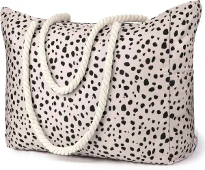 KPX Large Beach Bags Pool Bag, Zippered Beach Tote Bags, Cute Girls Oversized Swim GymBags for Travel,
