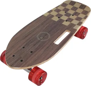 Kryptonics 19" Stubby Cruiser Skateboard – Lightweight 7-Ply Maple Deck, Smooth Polyurethane Wheels, Durable Design for Ages 6 , Cali Authentic Black