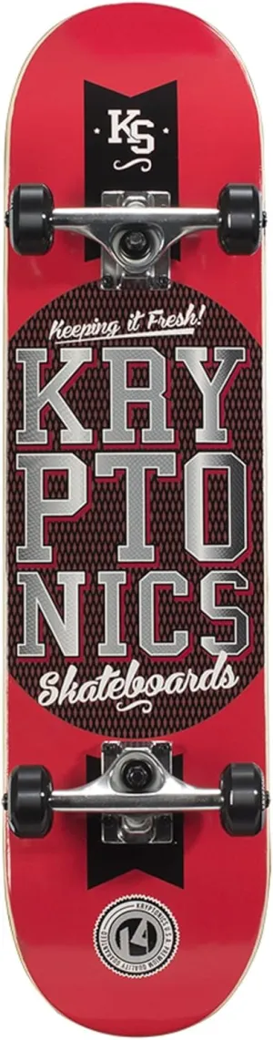 Kryptonics Skateboard with Durable Construction, Stable and Durable Wood Deck for Commuting, Smooth Polyurethane Wheels, Perfect for Beginners, All Skill Levels, Kids and Teens, and Skilled Riders