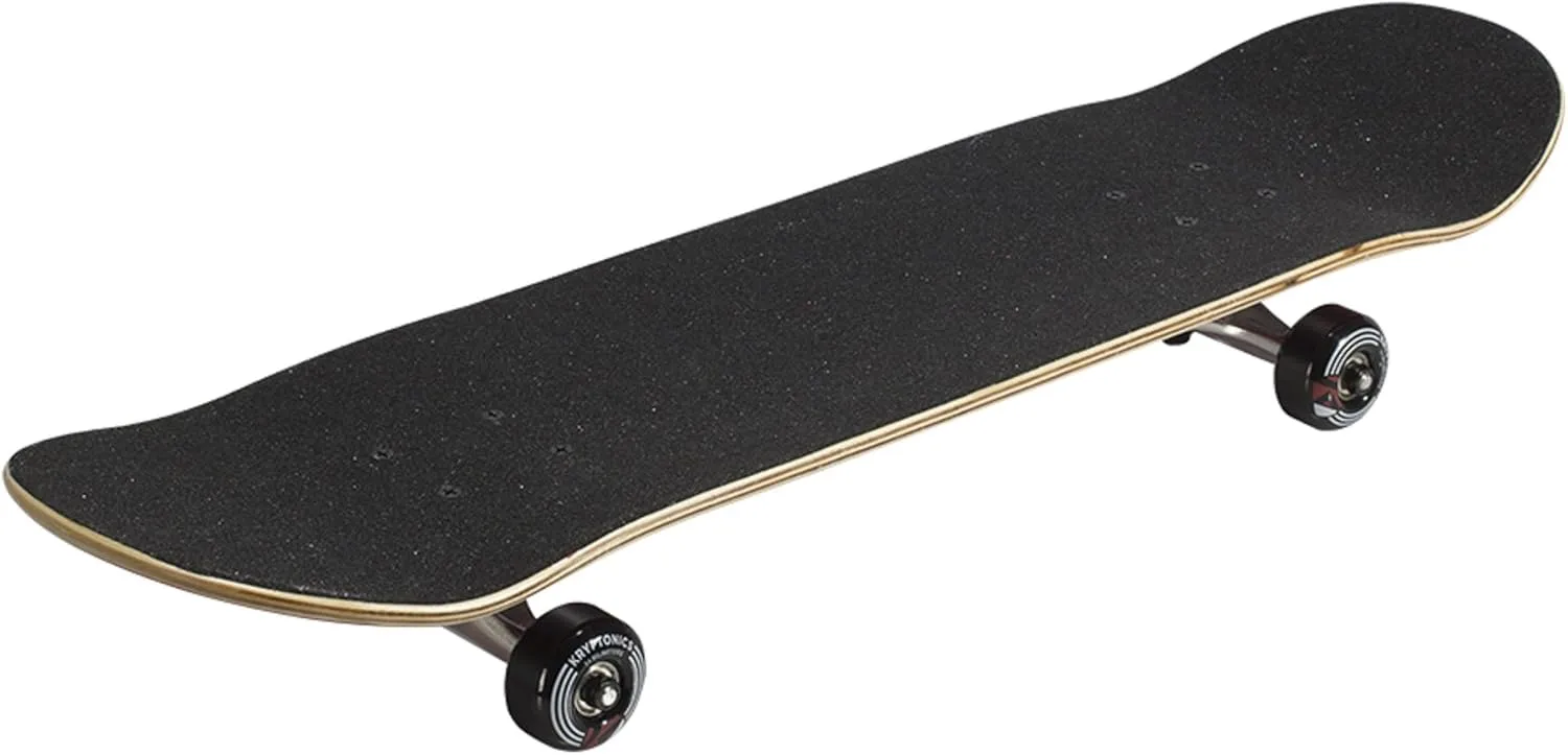 Kryptonics Skateboard with Durable Construction, Stable and Durable Wood Deck for Commuting, Smooth Polyurethane Wheels, Perfect for Beginners, All Skill Levels, Kids and Teens, and Skilled Riders