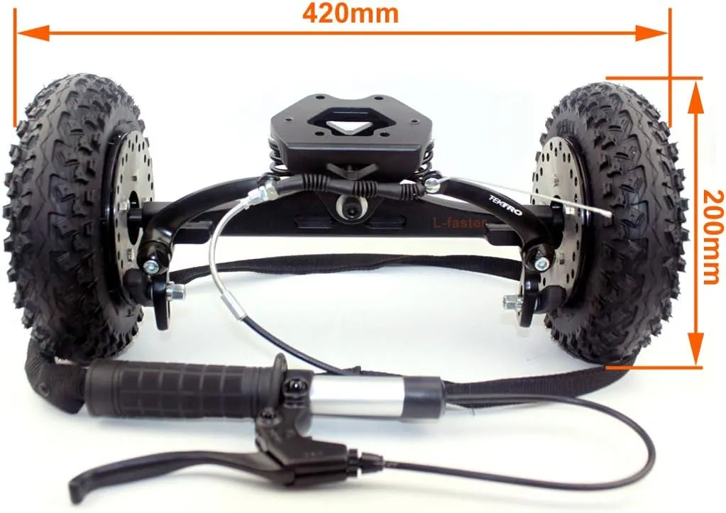 L-faster Mountainboarding Skateboard Trucks Offroad Boarding Spring Truck with Brake All Terrain Longboard Brake System