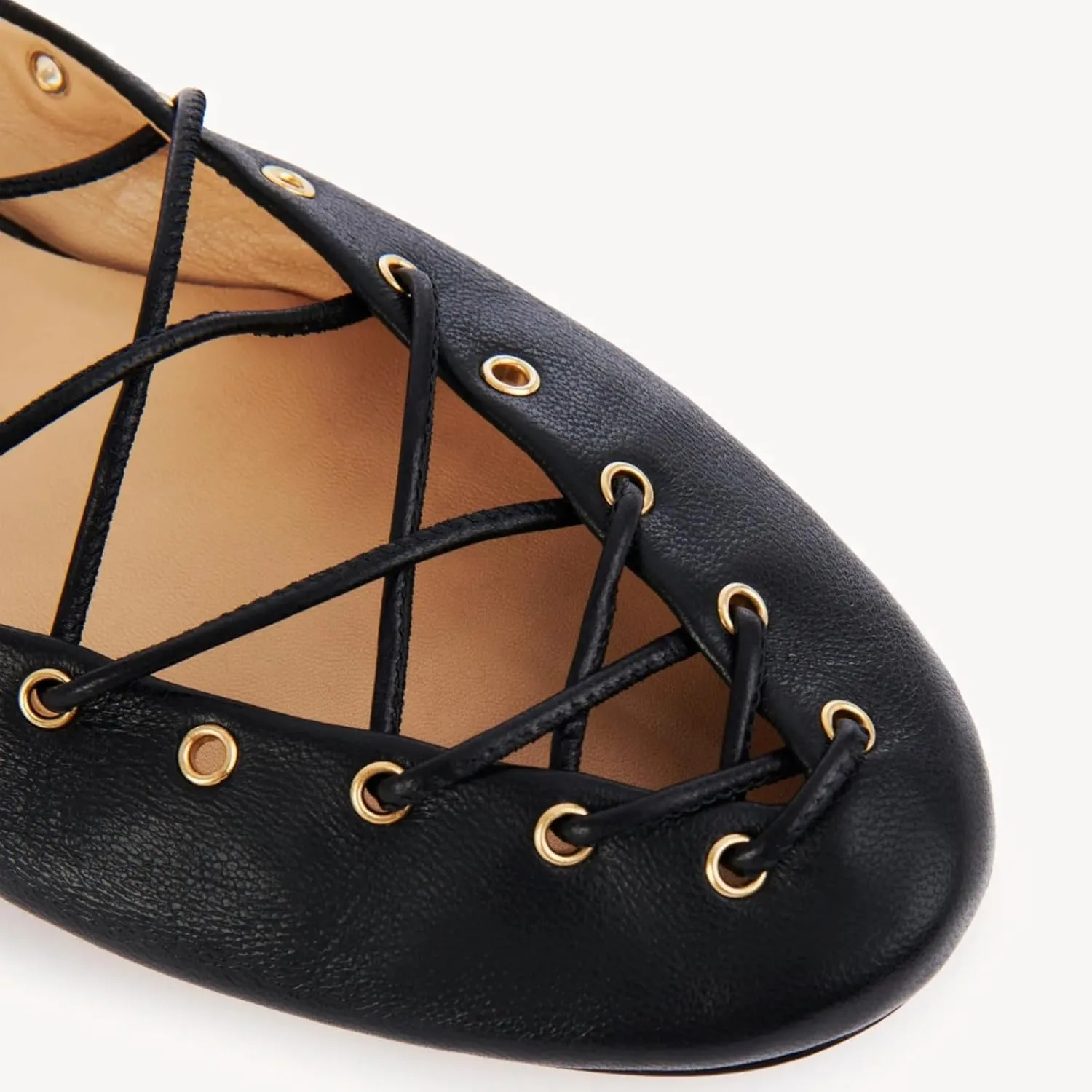 Lace Up Ballet Flats for Women Round Toe Backless Mules Mary Jane Flats Casual Ballerina Shoes