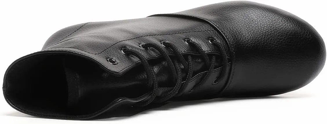 Lace Up Black Jazz Shoes Dance Boots for Women Girls Adult
