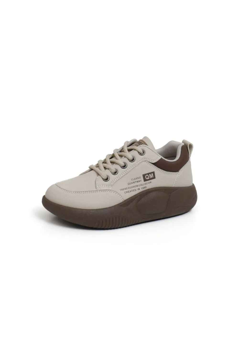 Lace Up Round Toe Platform Sneakers