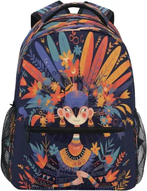 Laptop Backpack for Teens Boys Girls Waterproof School Bag with Chest Strap for College Work Dusty Miller Style