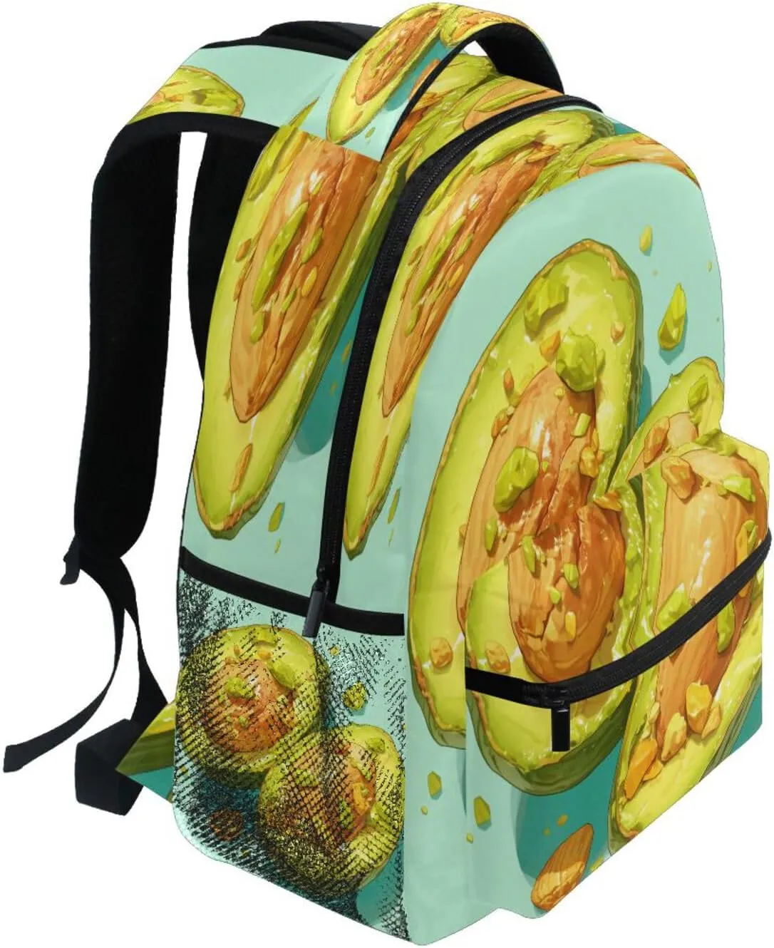 Laptop Backpack for Unisex Adult Waterproof Outdoor Backpack with Chest Strap for Travel Trip Pistachio Nut Style
