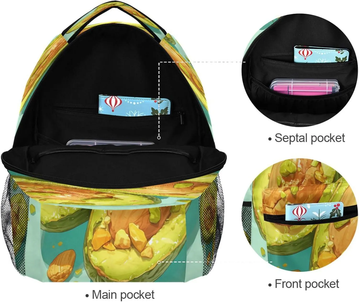 Laptop Backpack for Unisex Adult Waterproof Outdoor Backpack with Chest Strap for Travel Trip Pistachio Nut Style
