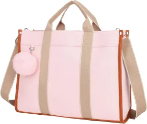 Laptop Bag for Women 15.6 Inch Lightweight Canvas Tote Bags Teacher Work Bag for School Travel