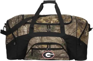 Large Camo University of Georgia Duffel Bag Suitcase Or Camo UGA Bulldogs Gym Bag