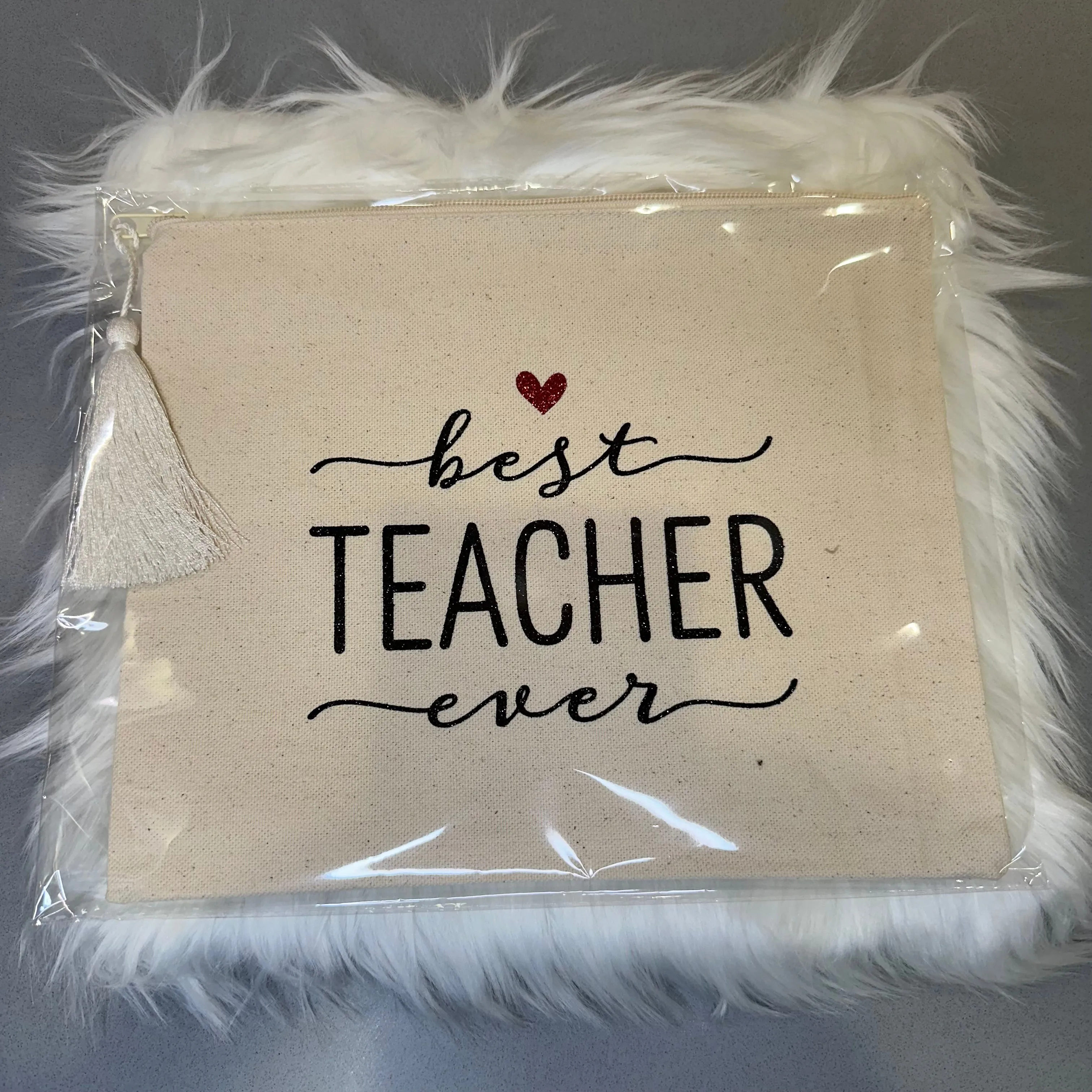Large Canvas Zippered Bag