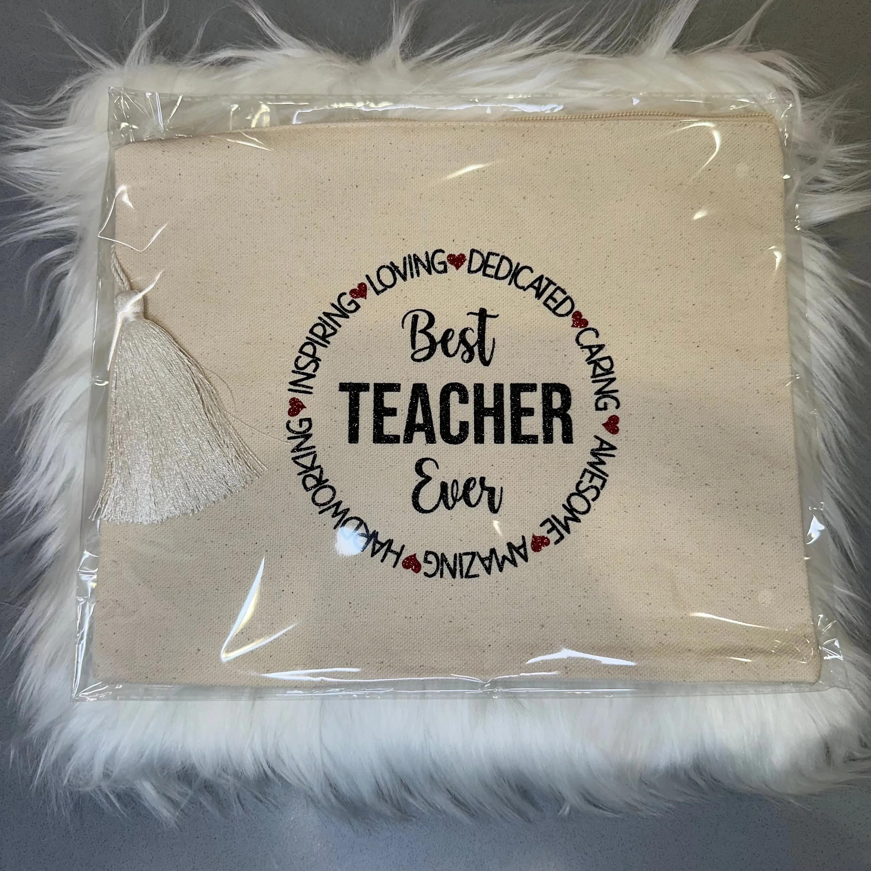 Large Canvas Zippered Bag