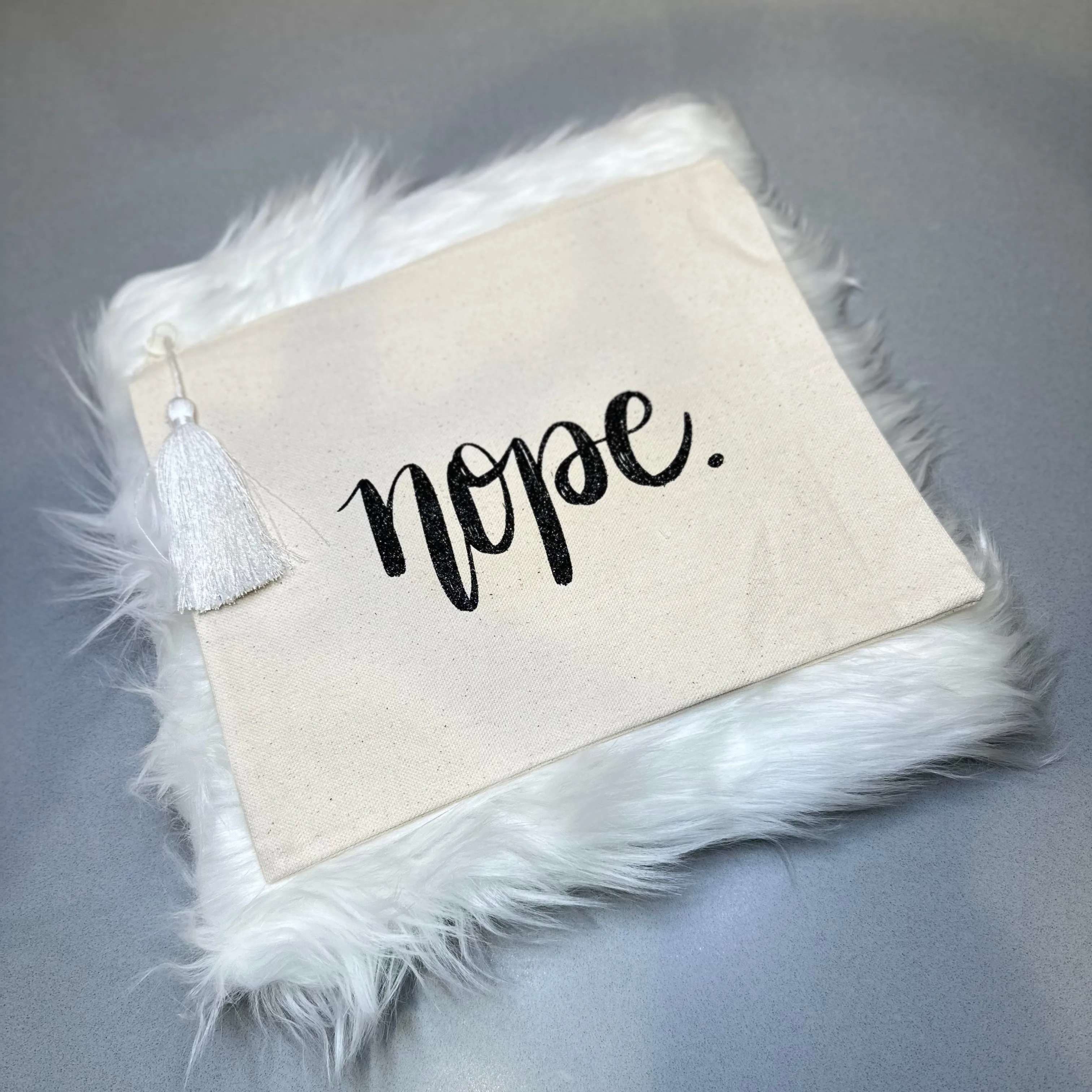 Large Canvas Zippered Bag