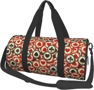 Large Duffle Bag for Travel - Poker Chips Gym Bag for Women Men, Foldable Travel Bags for Women Men with Zippered Multiple Pockets
