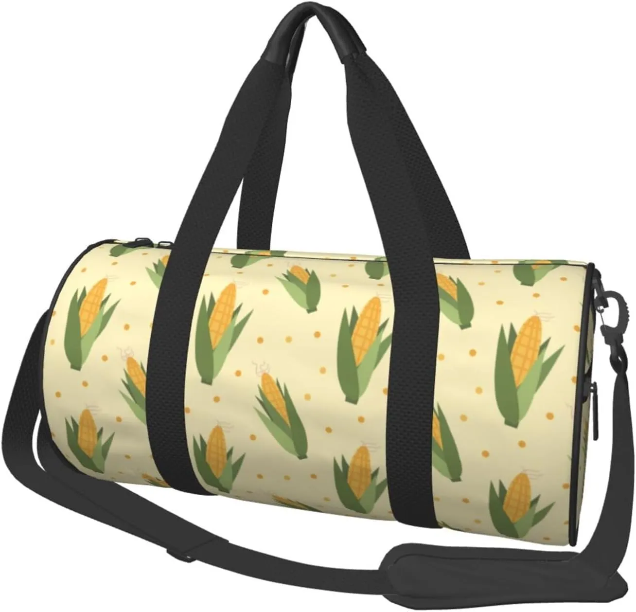 Large Duffle Bag for Travel - Yellow Corn Gym Bag for Women Men, Foldable Travel Bags for Women Men with Zippered Multiple Pockets